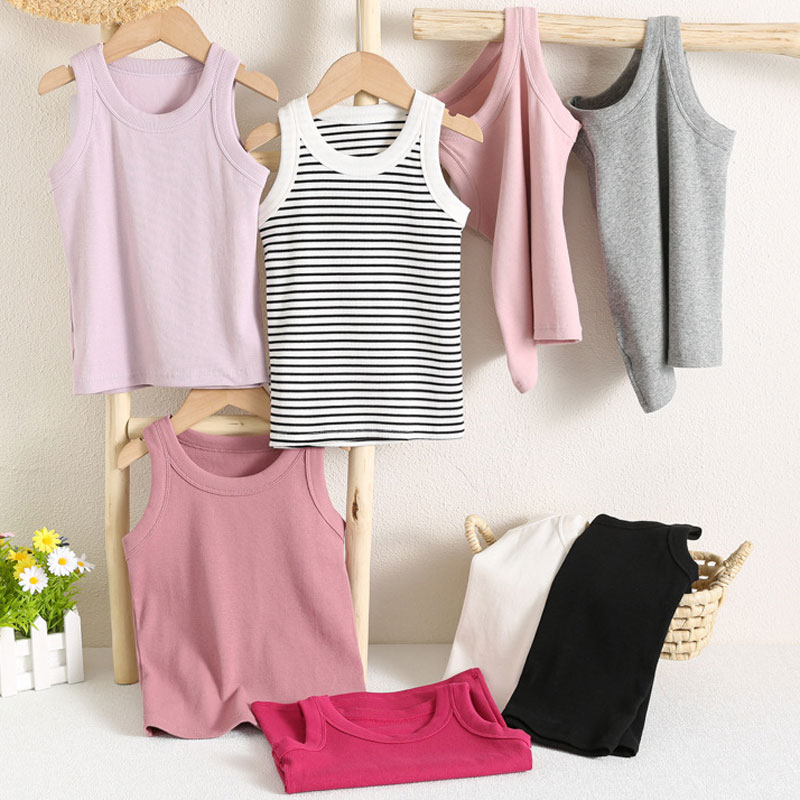 Baby Nursery Ideas Boy - Kids Sleeveless T-shirts Candy Color Summer