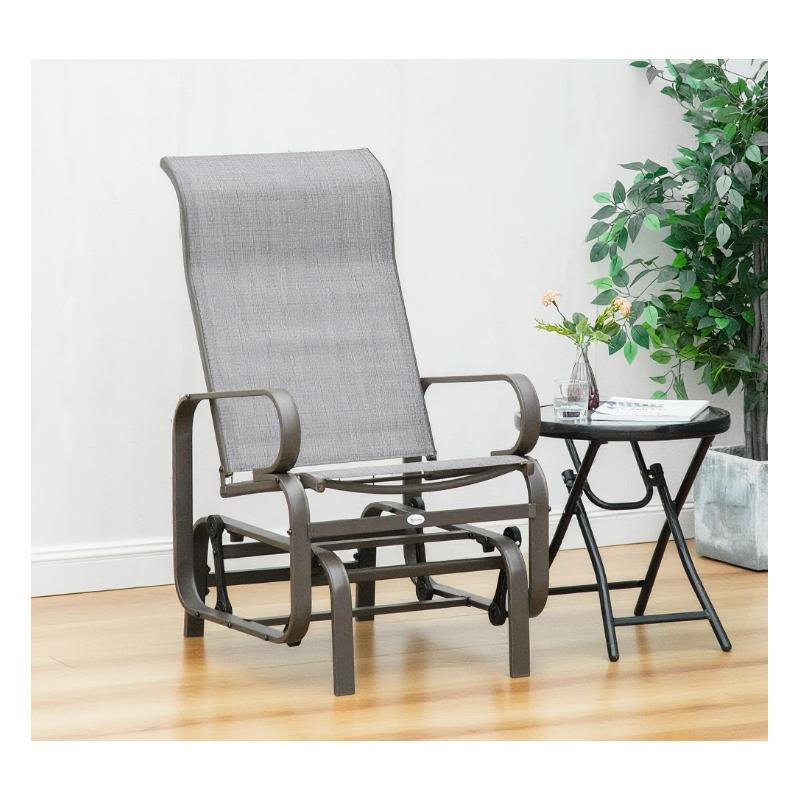Baby Nursery Glider Chair - Single Glider Rocking Chair, Comfortable Lounger