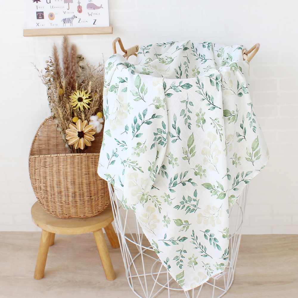 Baby Nursery Nurse - Bamboo Cotton Baby Swaddle Blanket Large