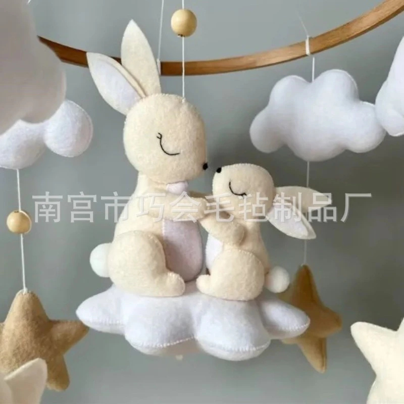 Handmade Soft Felt Bunny Baby  - Baby Nursery Neutral ulasan dan harga