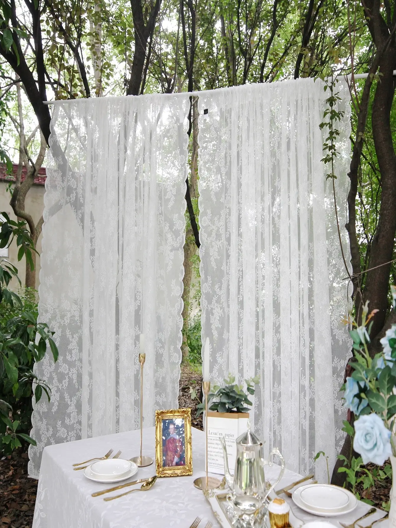 Floral Lace Sheer Curtains for - Baby Nursery Curtains ulasan dan harga