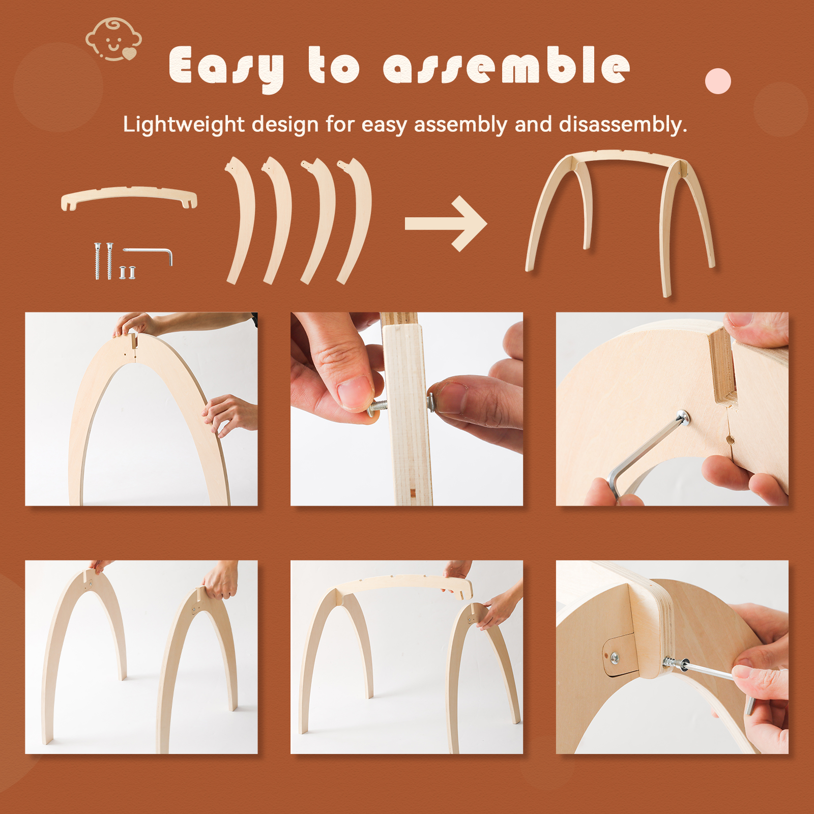 Baby Wooden Toys Play Gym Ordi - Baby Nursery Nurse ulasan dan harga