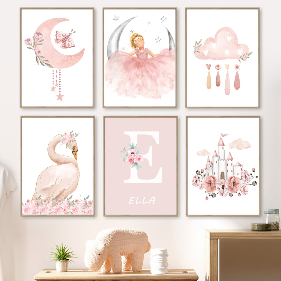 Pink Angel Girl Sun Moon Cloud - Baby Nursery Accessories ulasan dan harga