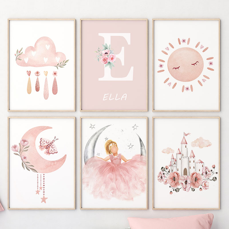 Pink Angel Girl Sun Moon Cloud - Baby Nursery Accessories ulasan dan harga