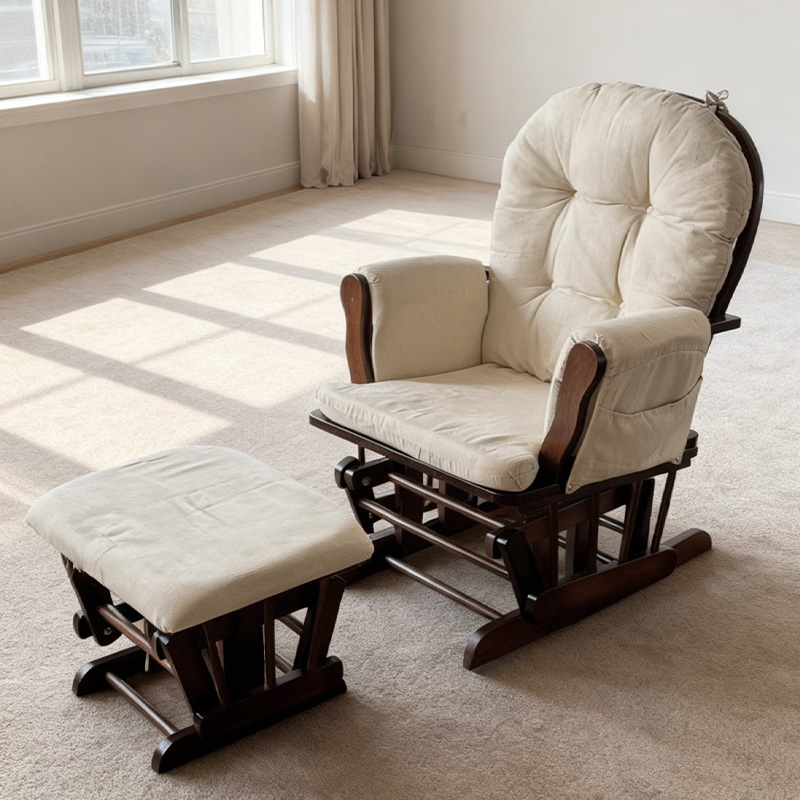 Modern Wood Glider Cushion Mat - Baby Nursery Nurse ulasan dan harga
