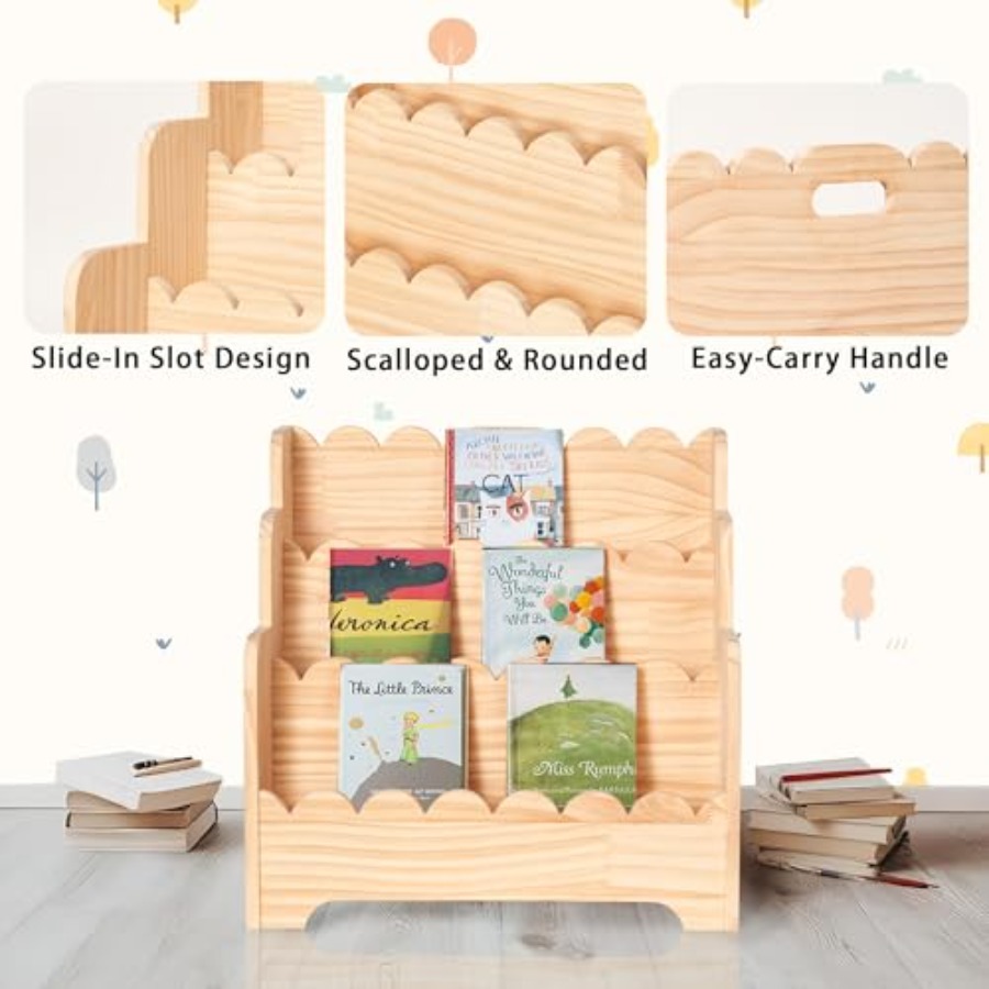 Bookshelf Storage 3-Tier Book  - Baby Nursery Bookcase ulasan dan harga