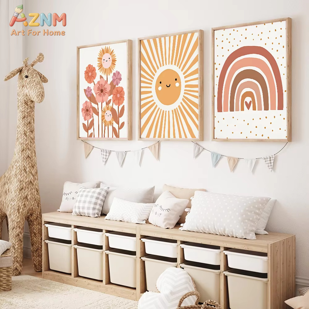 AZNM Boho Neutral Sun Flower R - Baby Nursery Neutral ulasan dan harga