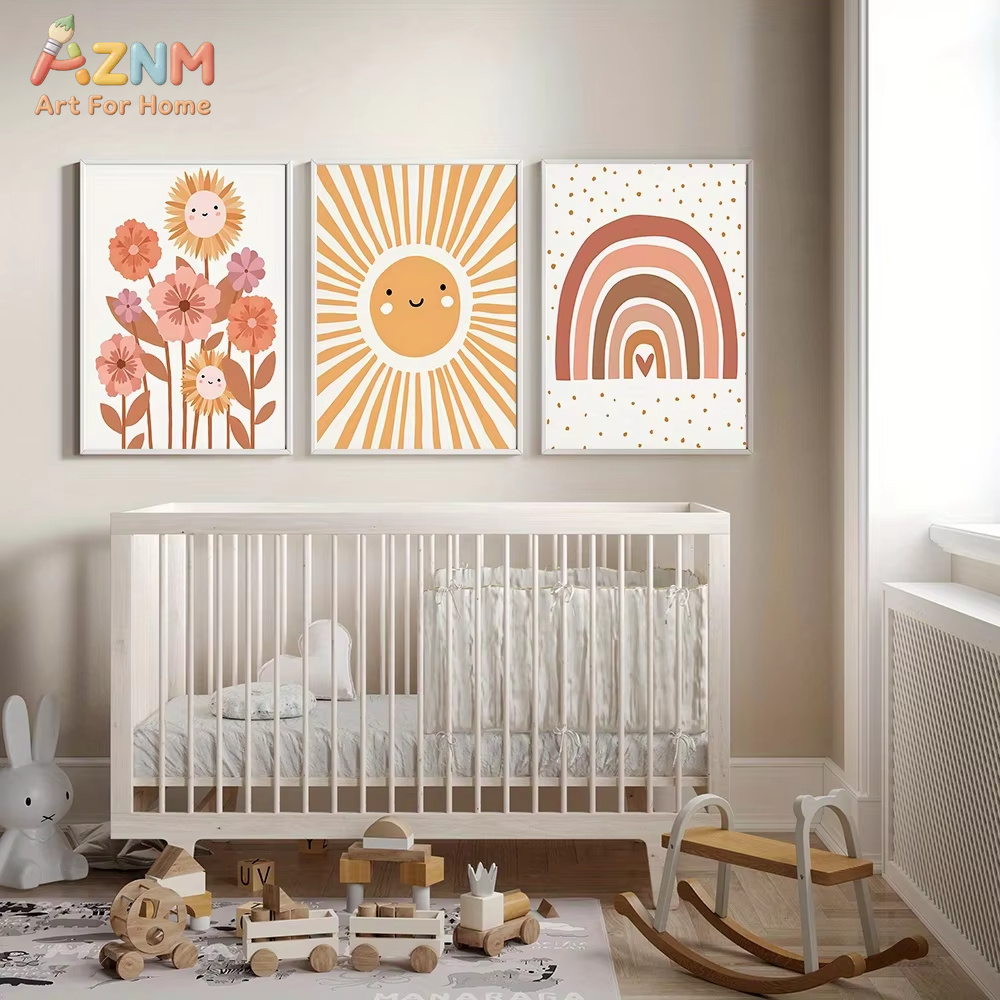 AZNM Boho Neutral Sun Flower R - Baby Nursery Neutral ulasan dan harga