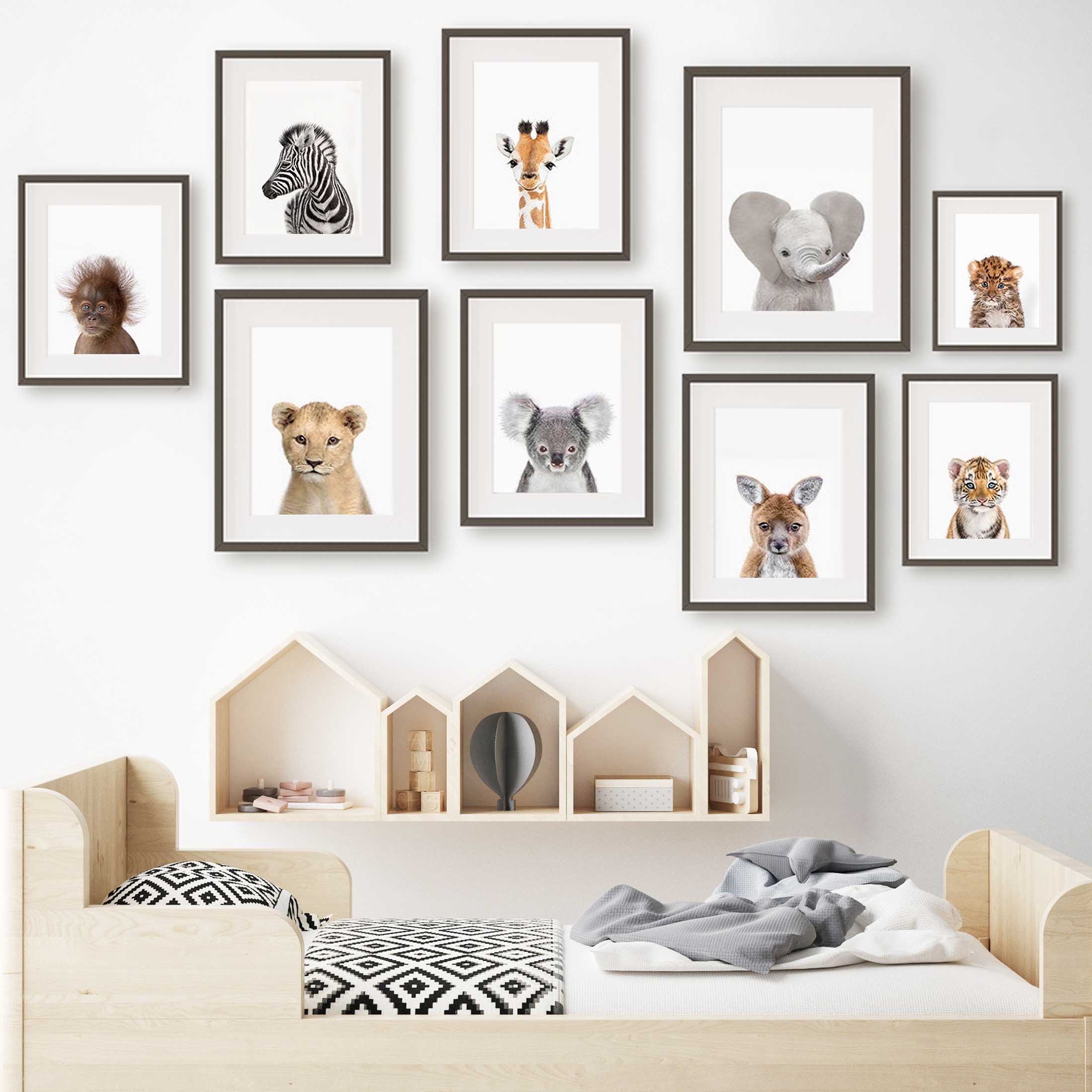 Baby Animal Nursery Wall Art P - Baby Nursery Zoo Animals ulasan dan harga