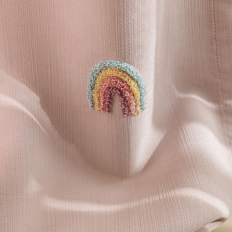 Colorful Rainbow Chenille Chil - Baby Nursery Curtains ulasan dan harga