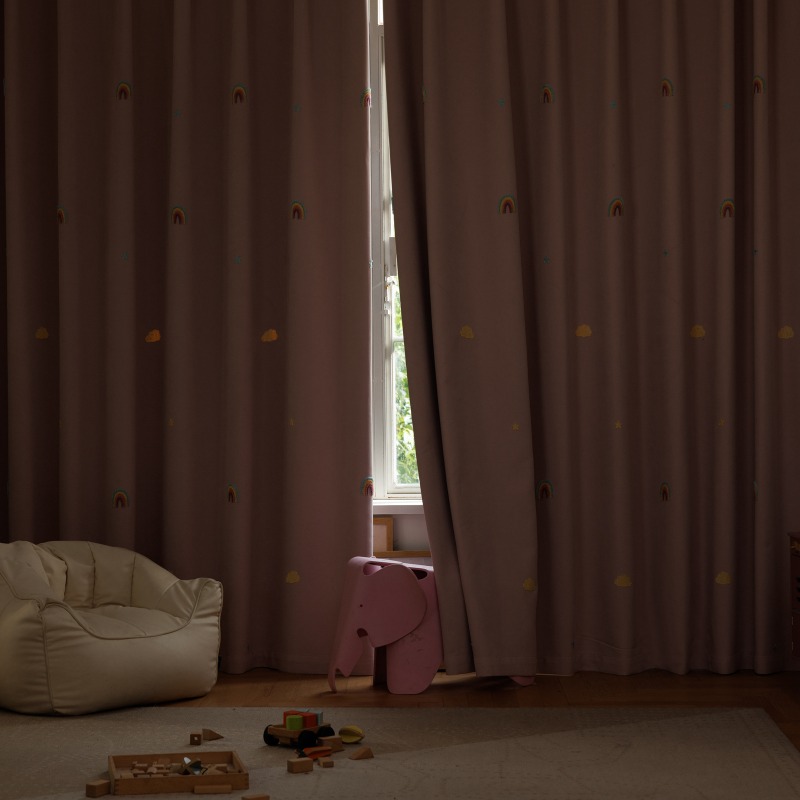 Colorful Rainbow Chenille Chil - Baby Nursery Curtains ulasan dan harga