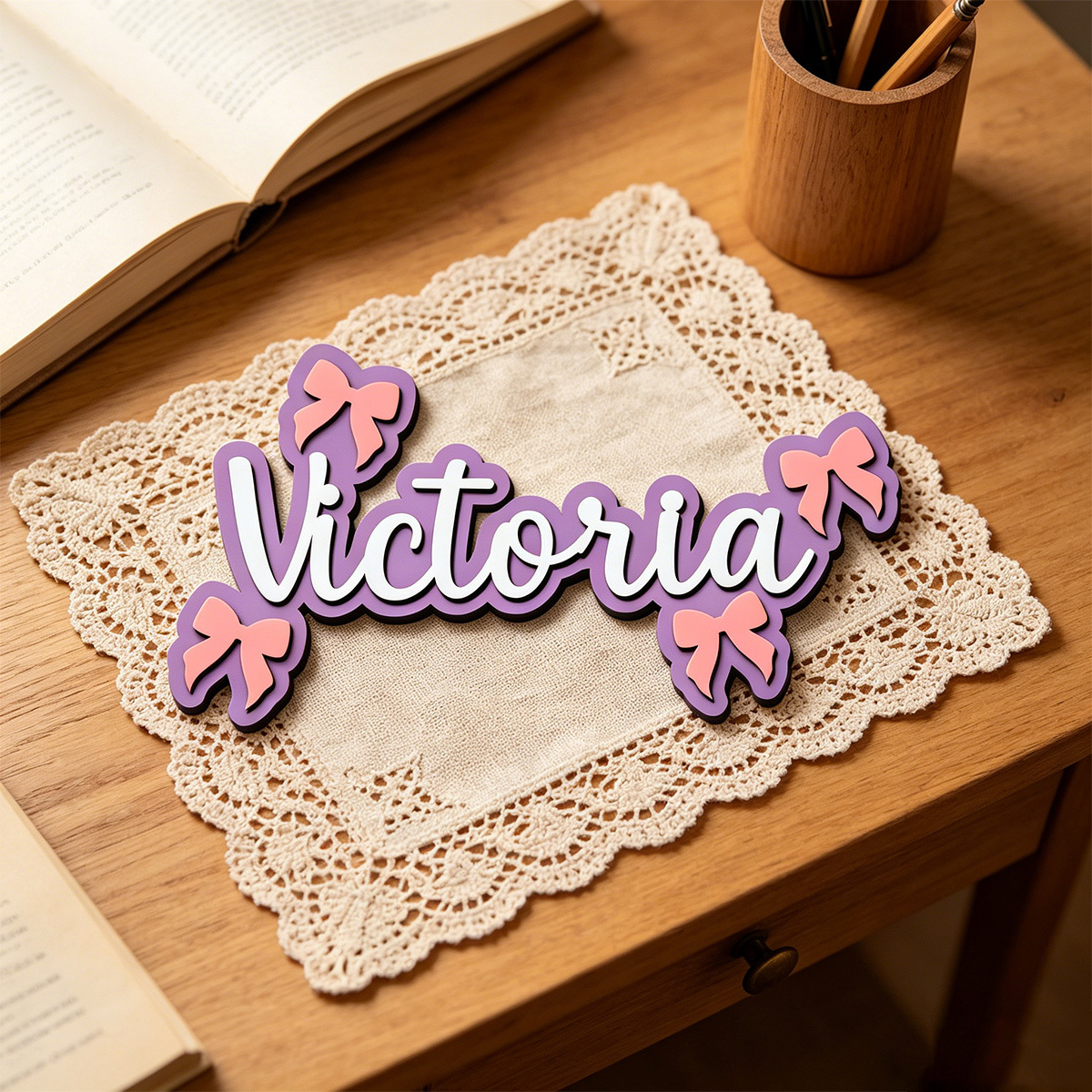Personalized Bow Accent Wooden - Baby Nursery Accent Wall ulasan dan harga