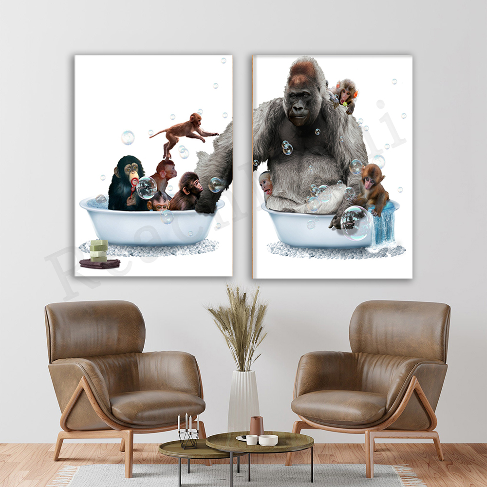 Gorilla Nursery Tub Print, Bab - Baby Nursery Zoo Animals ulasan dan harga