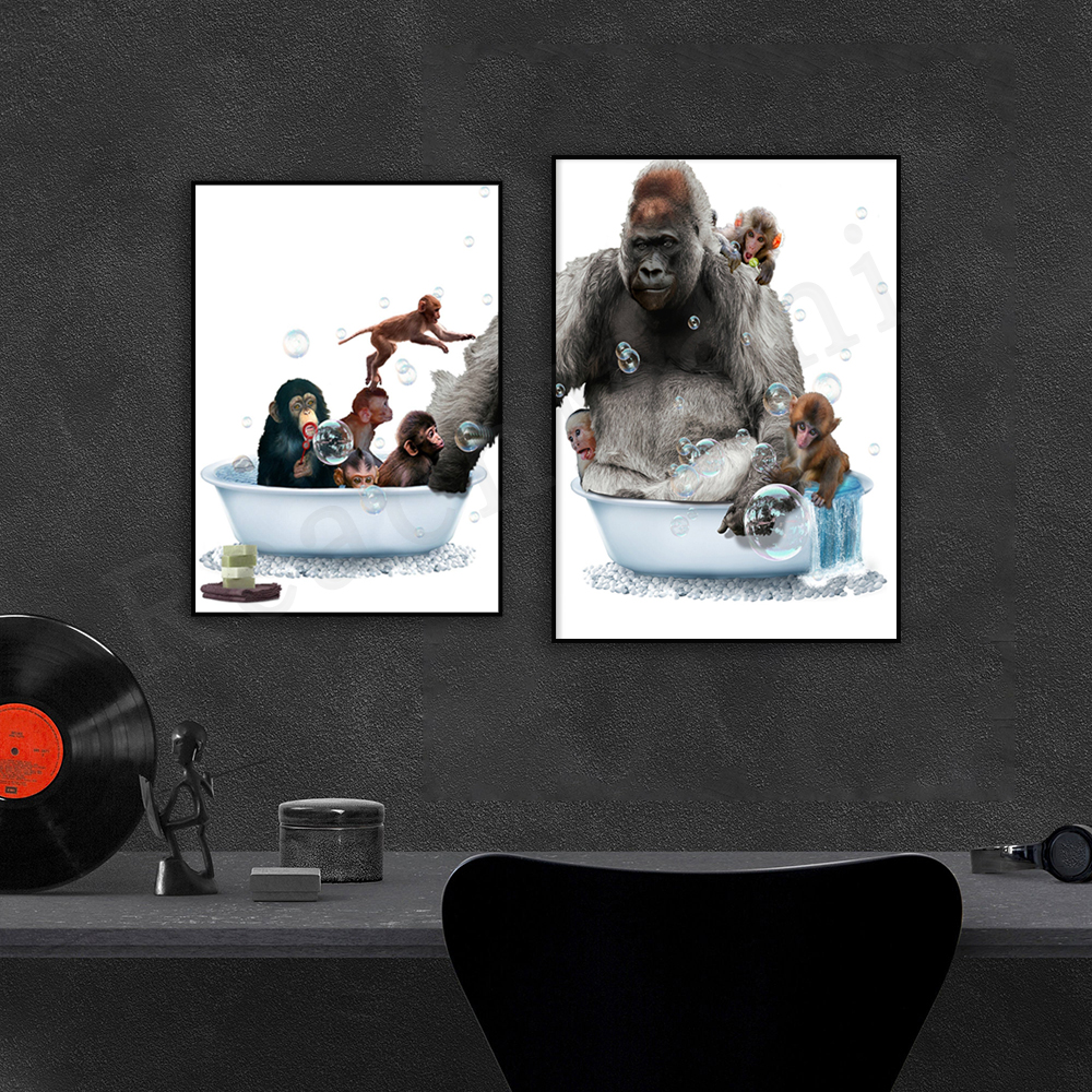 Gorilla Nursery Tub Print, Bab - Baby Nursery Zoo Animals ulasan dan harga