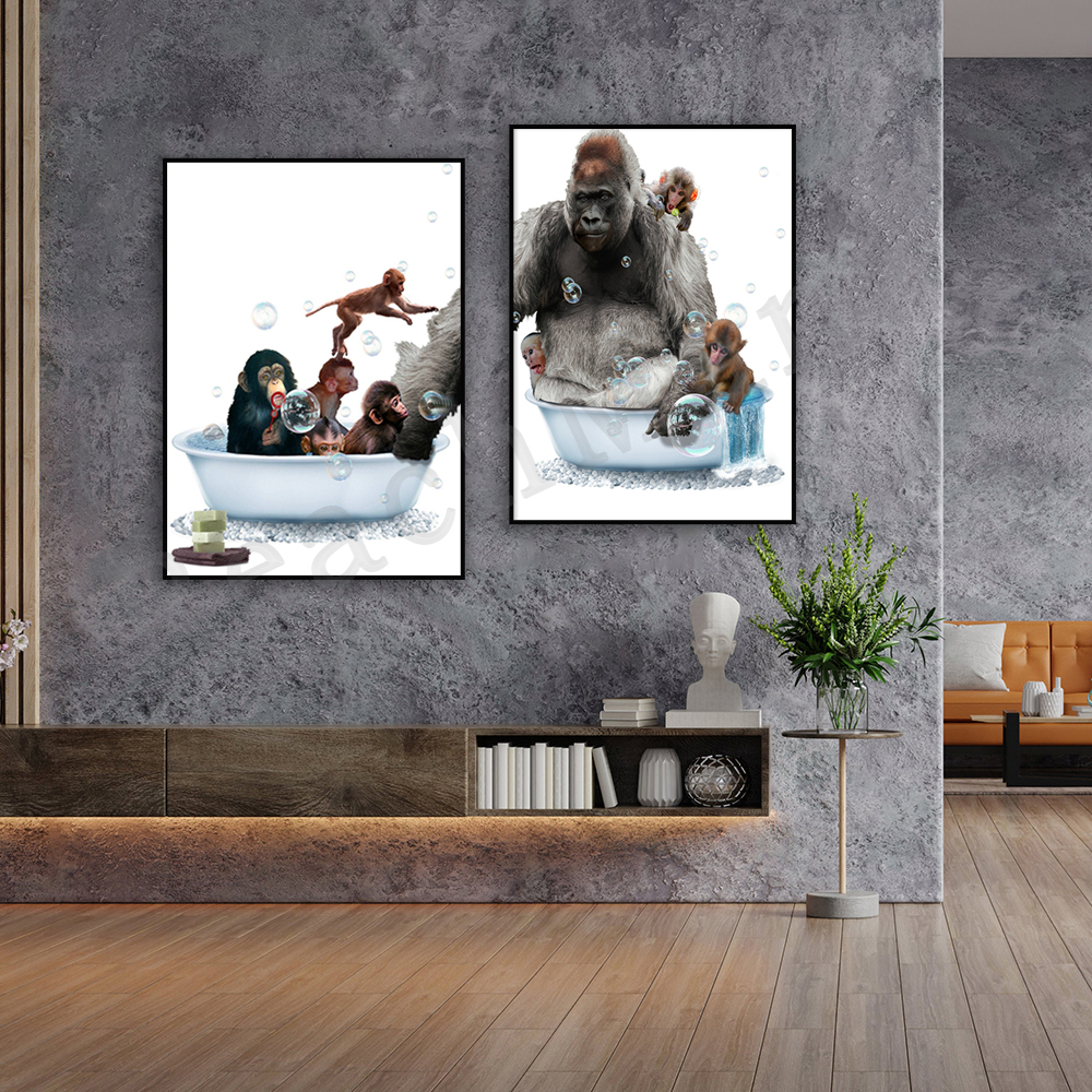 Gorilla Nursery Tub Print, Bab - Baby Nursery Zoo Animals ulasan dan harga