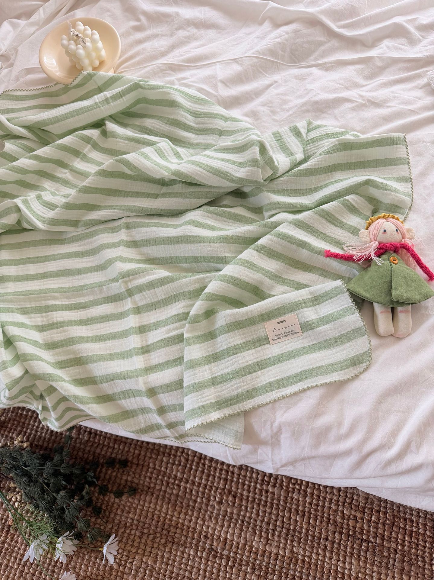 Summer Muslin Baby Swaddle Bla - Baby Girl Nursery Quilt ulasan dan harga