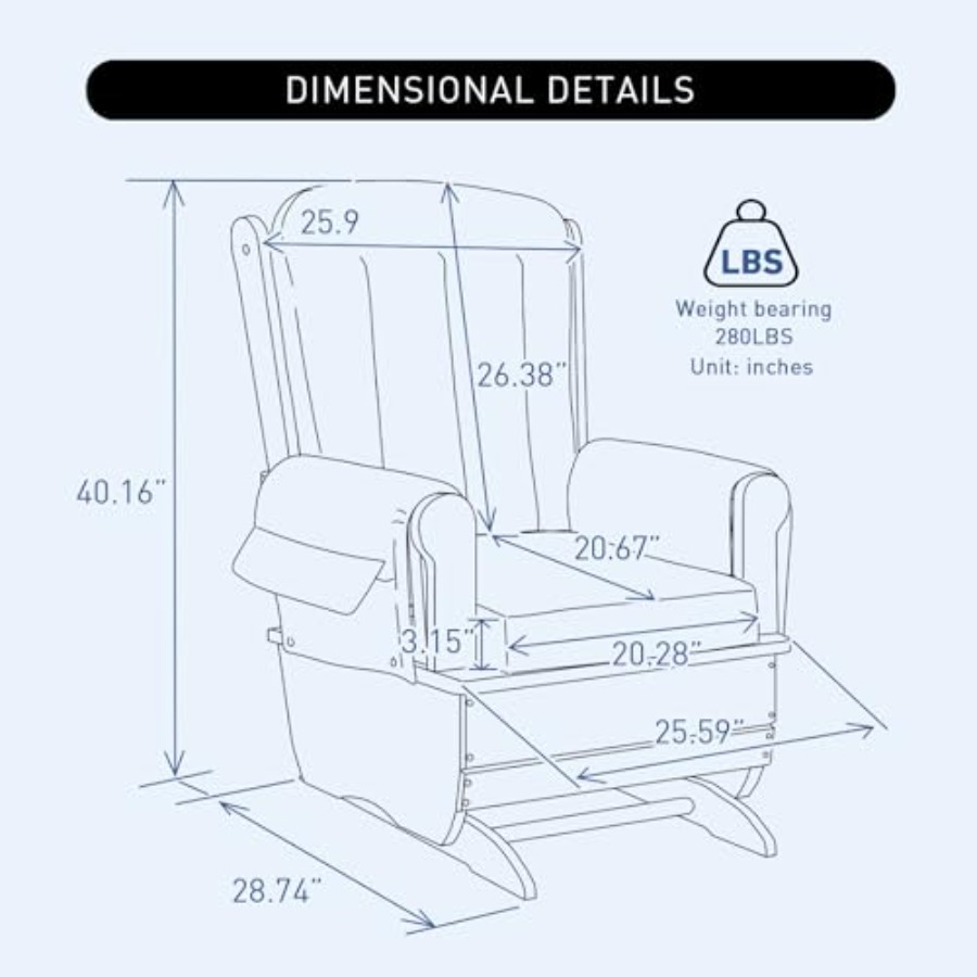 SafeRocker Standard Glider Roc - Baby Nursery Glider Chair ulasan dan harga