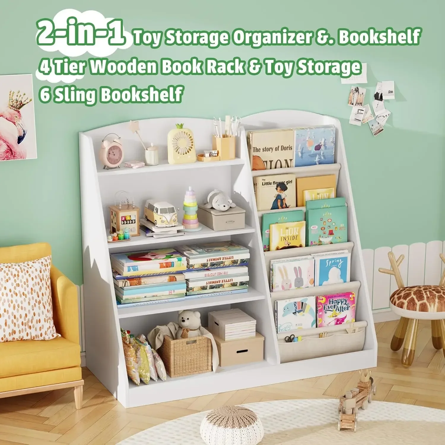 bookshelf Storage Organizer 4  - Baby Nursery Bookcase ulasan dan harga