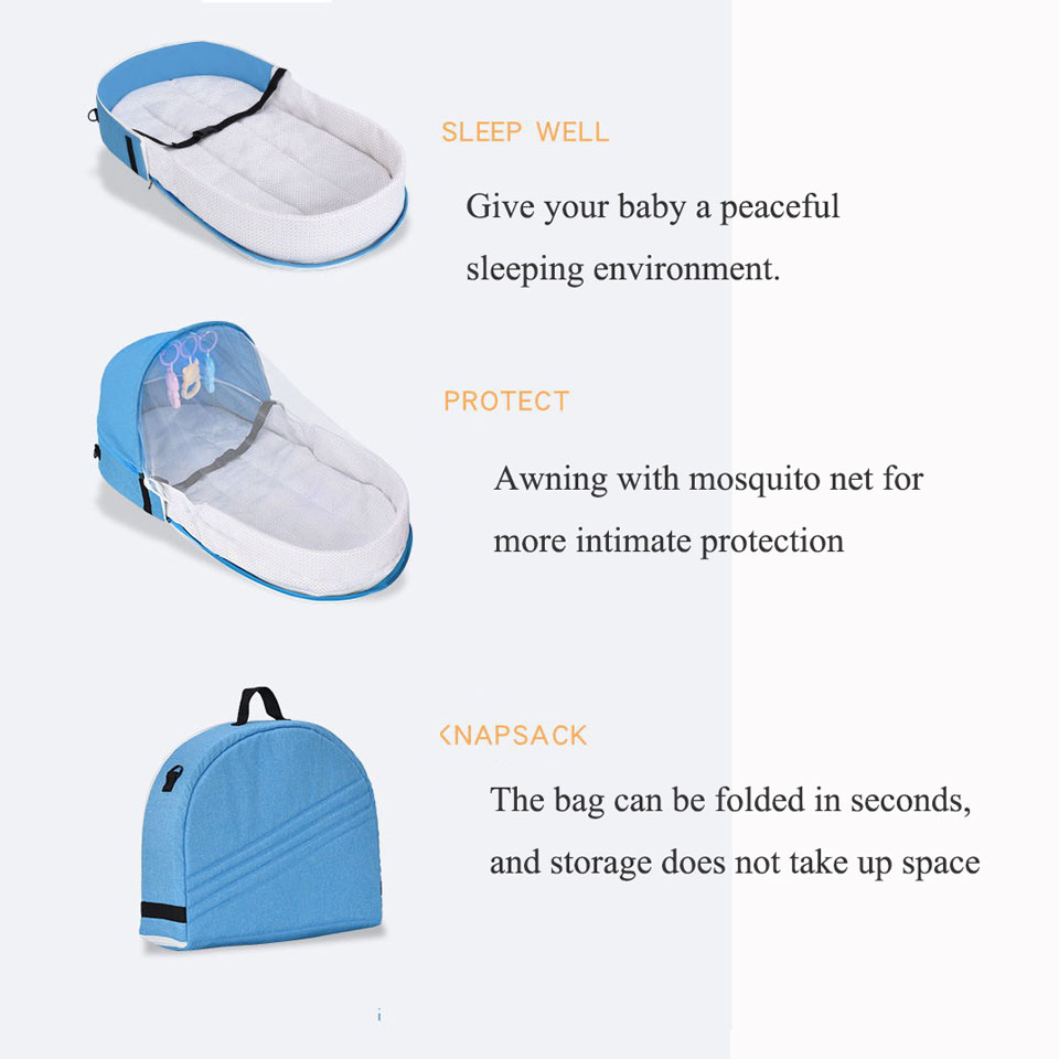Portable Travel Baby Crib Fold - Baby Nursery Glider ulasan dan harga