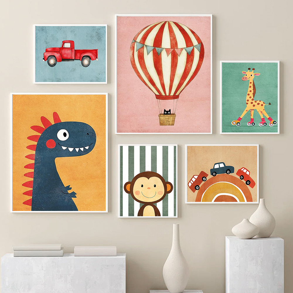 Funny Animals Tiger Lion Frog  - Baby Nursery Neutral ulasan dan harga