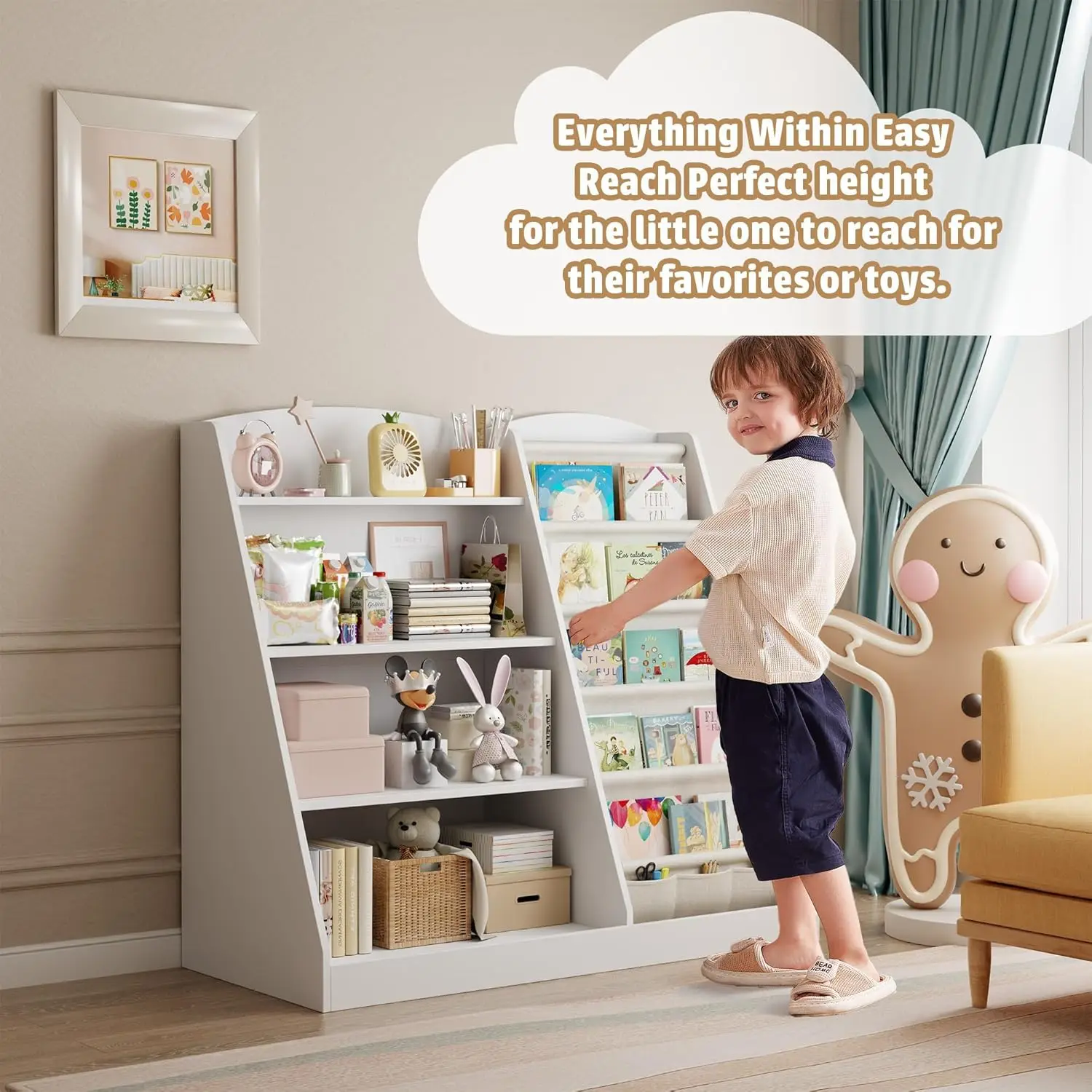 bookshelf Storage Organizer 4  - Baby Nursery Bookcase ulasan dan harga