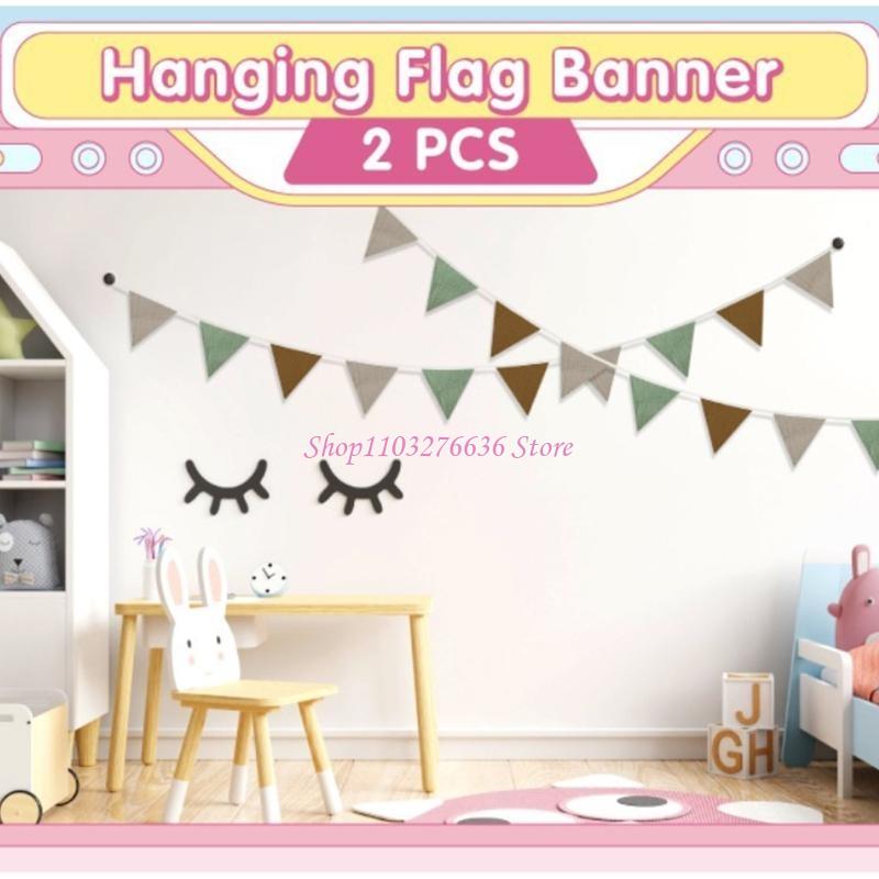 R6FD Soft Fabric Bunting Banne - Baby Nursery Neutral ulasan dan harga