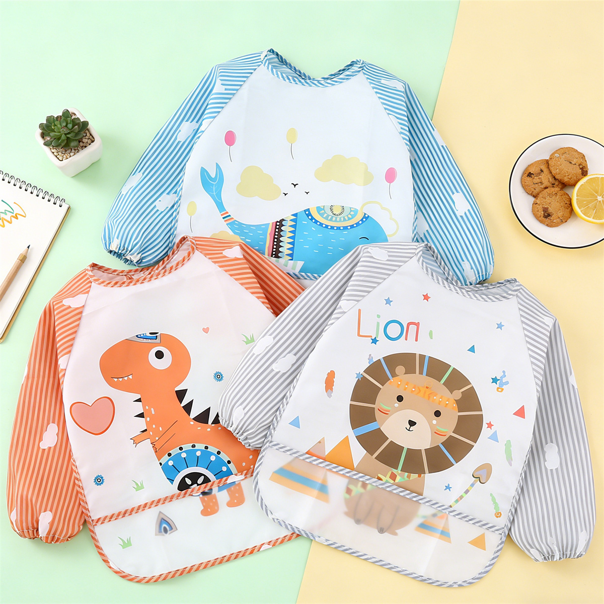 2pcs Waterproof Full Sleeve Ba - Baby Nursery Accessories ulasan dan harga