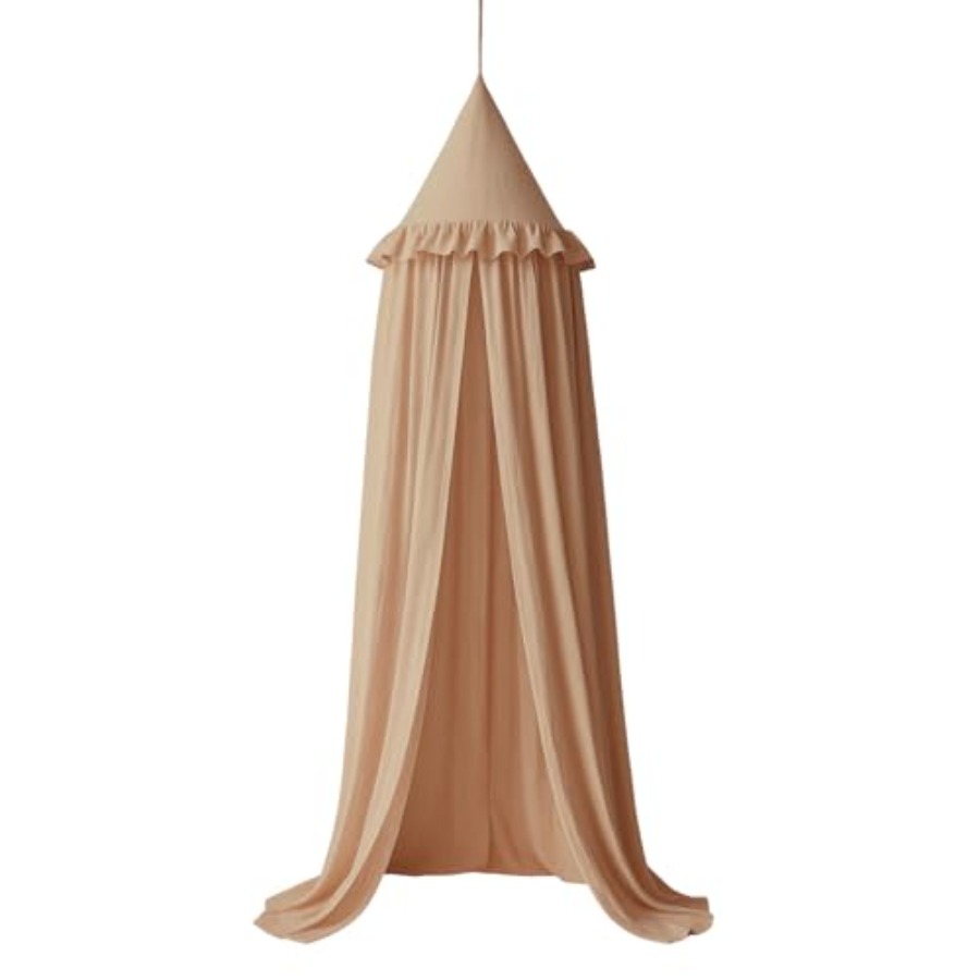 Bed Canopy with Ruffles, Paste - Baby Nursery Neutral ulasan dan harga