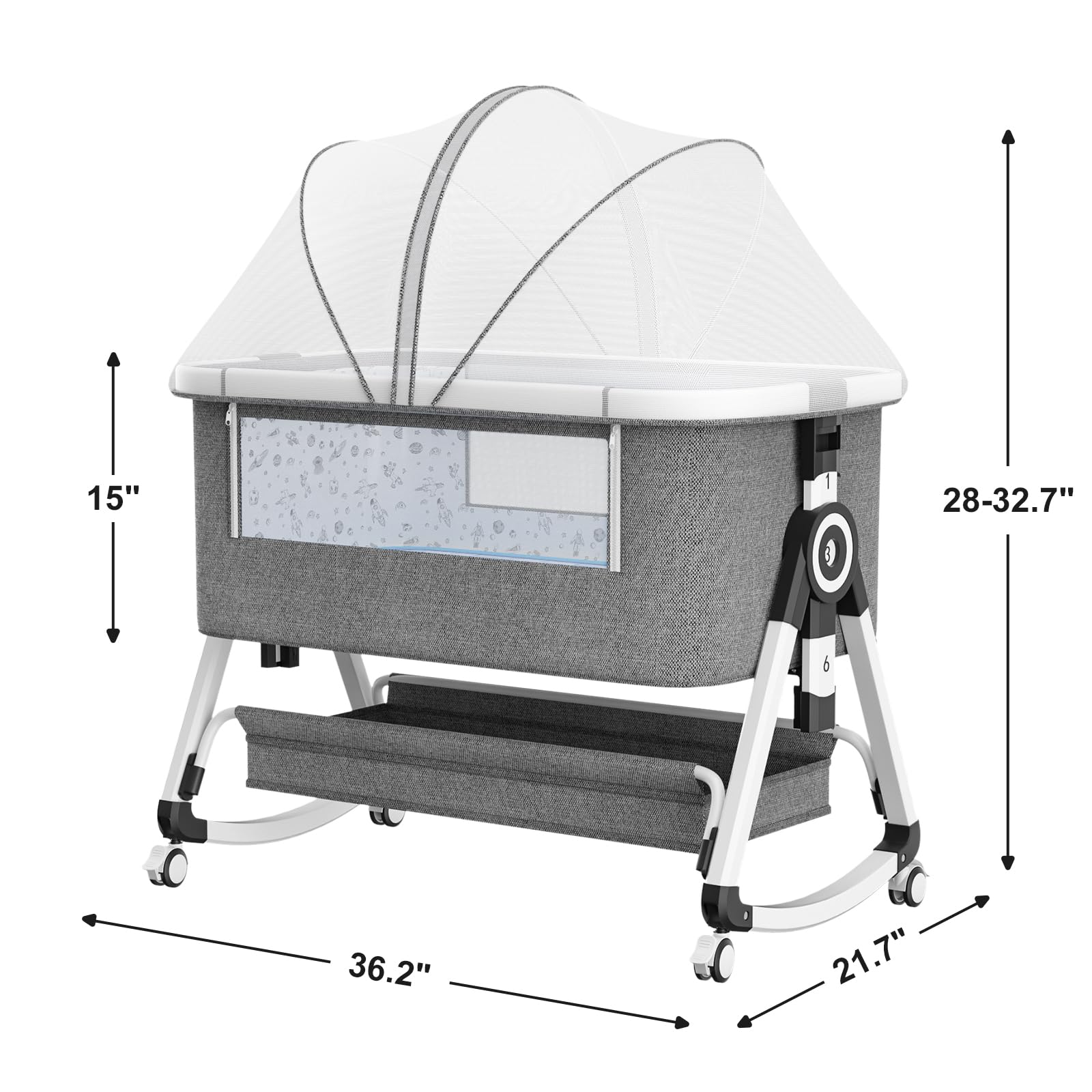 3 in 1 Baby Bassinet,Bedside S - Baby Nursery Hamper ulasan dan harga