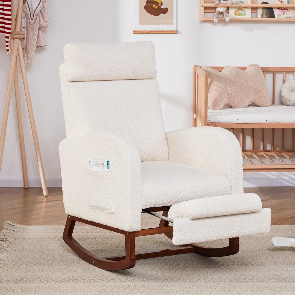 Rocking Chair Nursery Chair wi - Baby Nursery Nurse ulasan dan harga