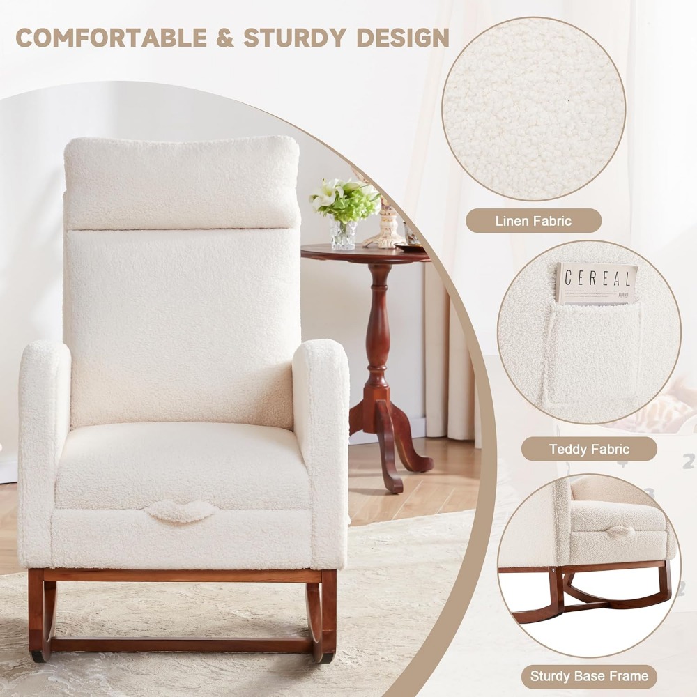 Rocking Chair Nursery Chair wi - Baby Nursery Nurse ulasan dan harga