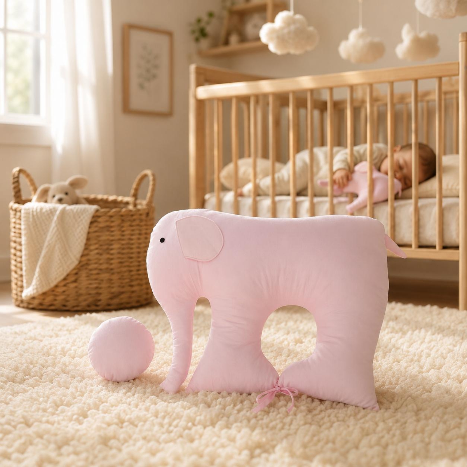 Elephant Baby Pillow Removable - Baby Nursery Nurse ulasan dan harga