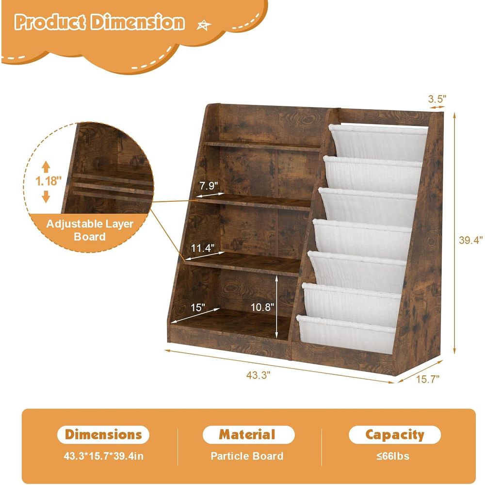 HedoAjim Kids Bookshel or Bedr - Baby Nursery Bookcase ulasan dan harga