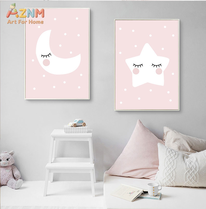 AZNM Cute Cartoon Moon Cloud S - Baby Nursery Neutral ulasan dan harga