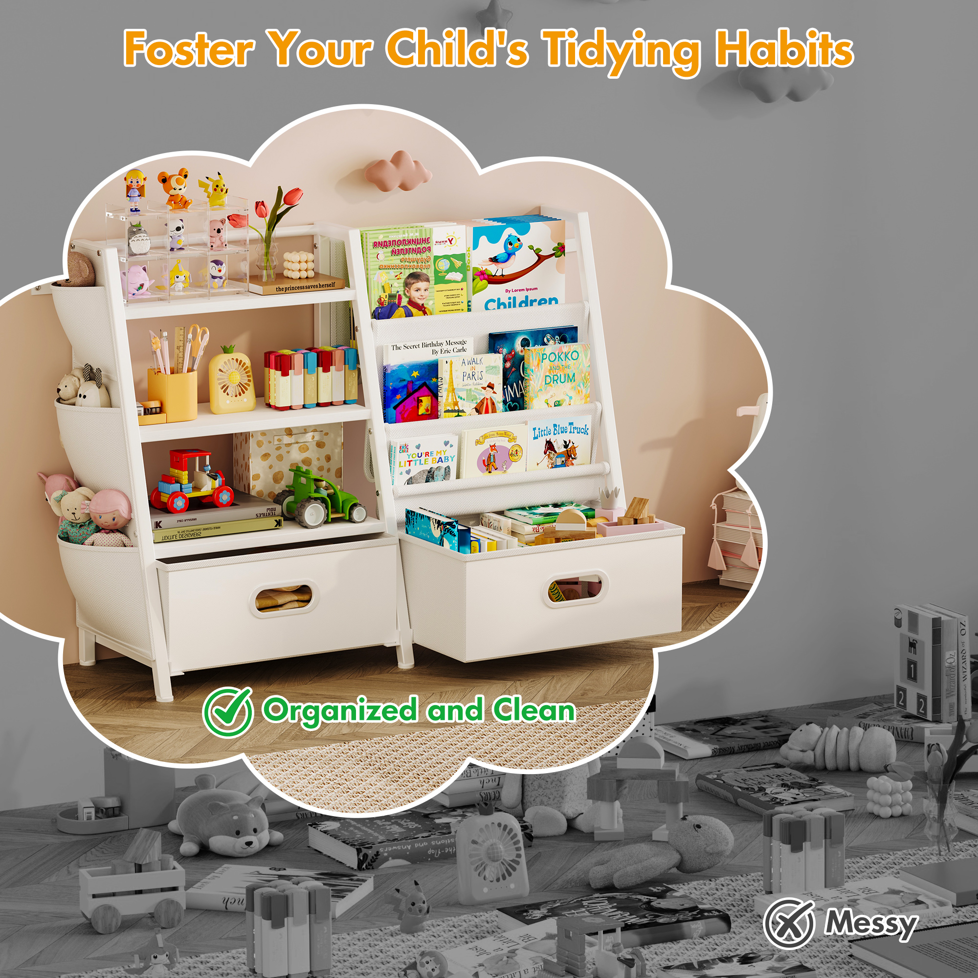 Modern Toddler Bookshelf Nurse - Baby Nursery Bookcase ulasan dan harga