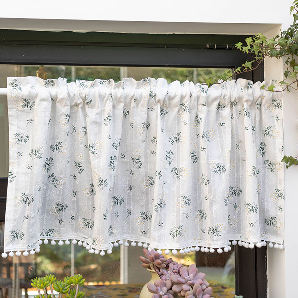 Korean Cotton Daisy Curtains R - Baby Nursery Curtains ulasan dan harga