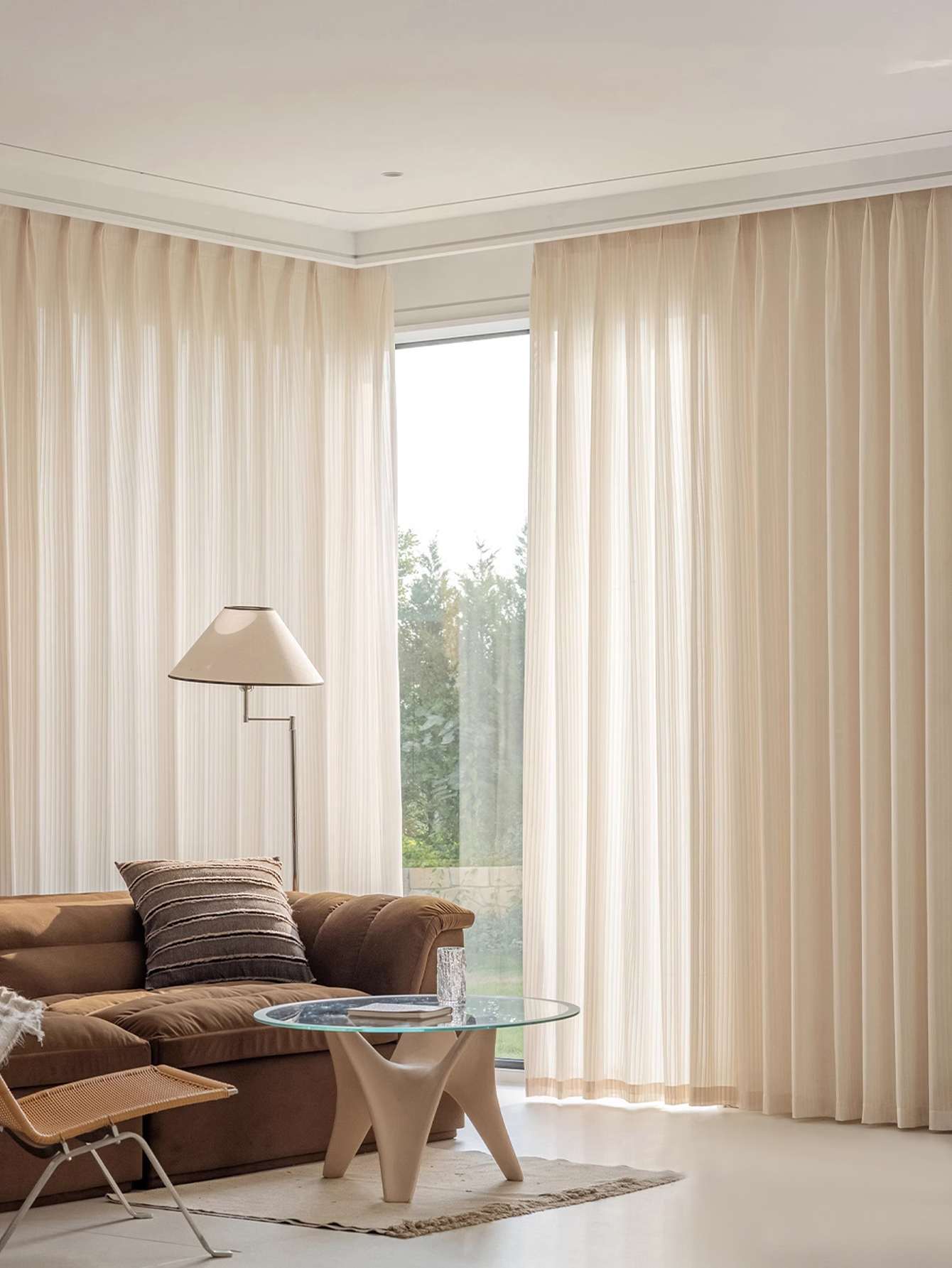 Milk Tea-colored Mirror Veil C - Baby Nursery Curtains ulasan dan harga