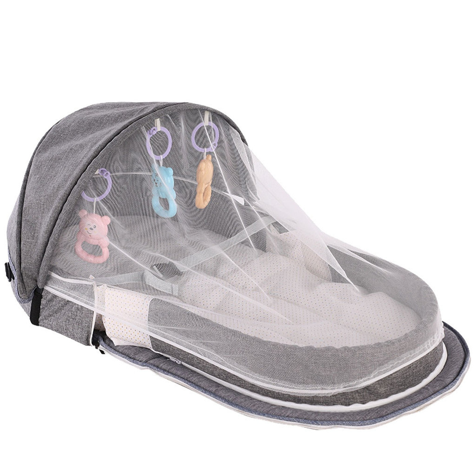 Baby Bed Folding Portable Baby - Baby Nursery Hamper ulasan dan harga