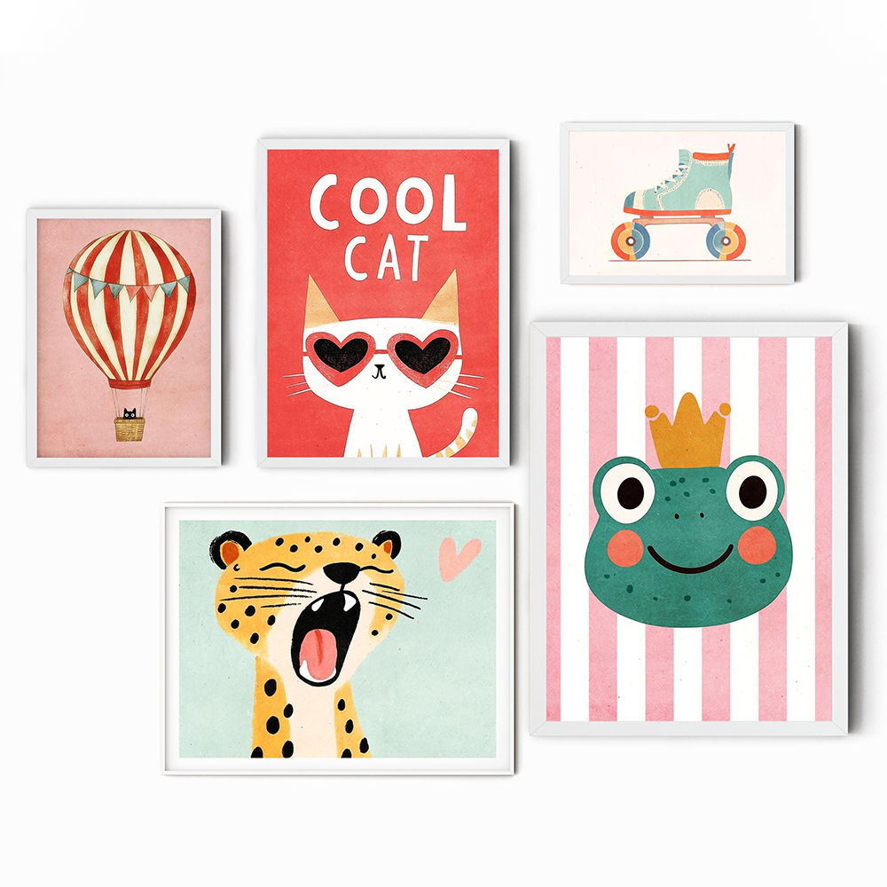 Funny Animals Tiger Lion Frog  - Baby Nursery Neutral ulasan dan harga