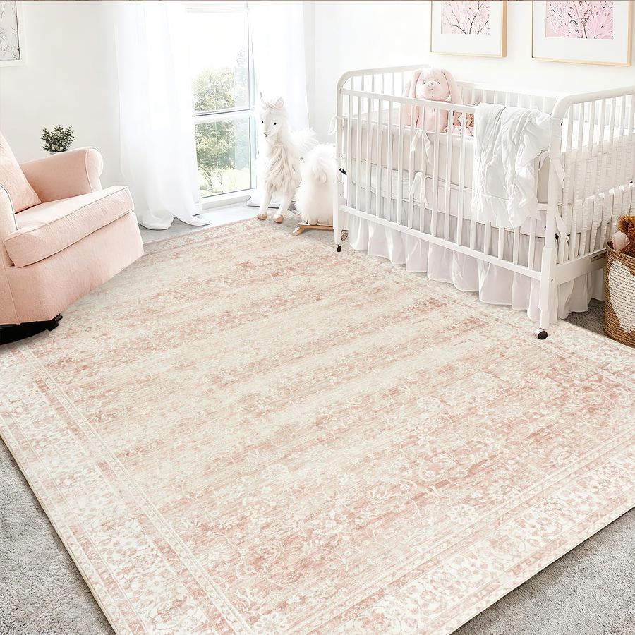 Nursery Rug for Baby Girl 5 x  - Baby Nursery Neutral ulasan dan harga