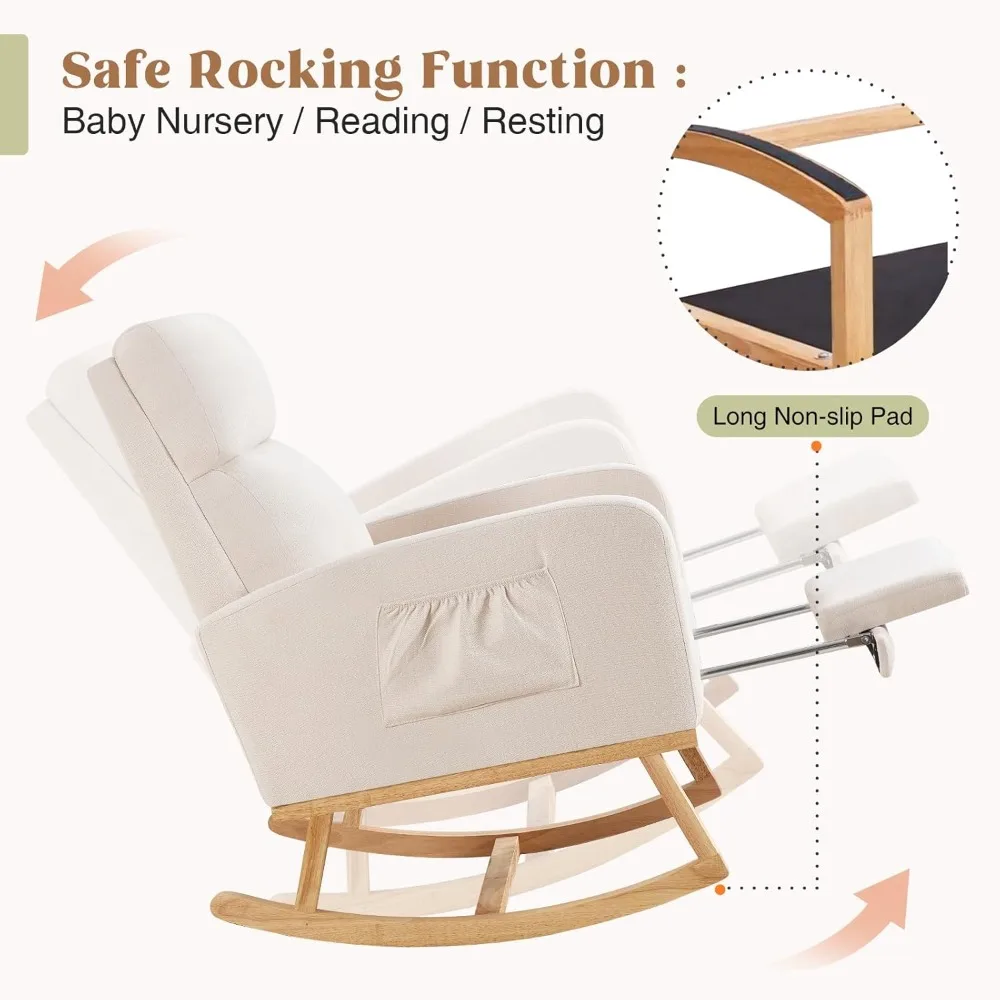 Nursing Glider Rocking Chair W - Baby Nursery Nurse ulasan dan harga