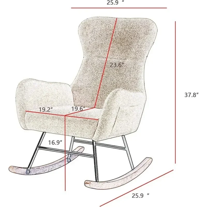 Hansones Rocking Chair Nursery - Baby Nursery Glider Chair ulasan dan harga