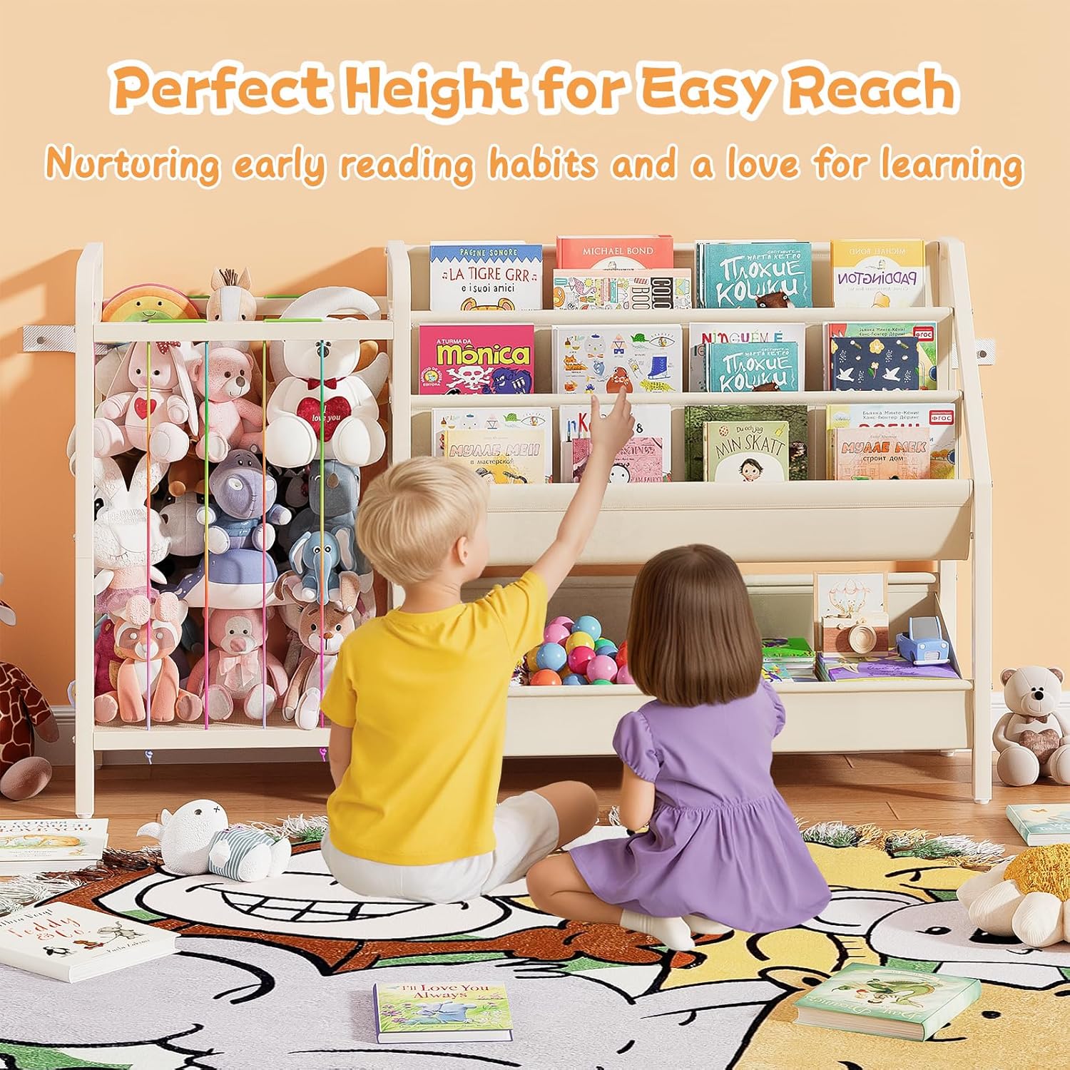 B5 Kids Bookshelf and Toy Stor - Baby Nursery Bookcase ulasan dan harga