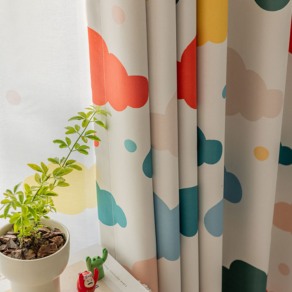 1pc Cotton Linen Blackout Curt - Baby Nursery Curtains ulasan dan harga