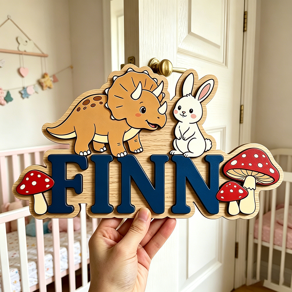 Custom Woodland Triceratops &  - Baby Nursery Neutral ulasan dan harga