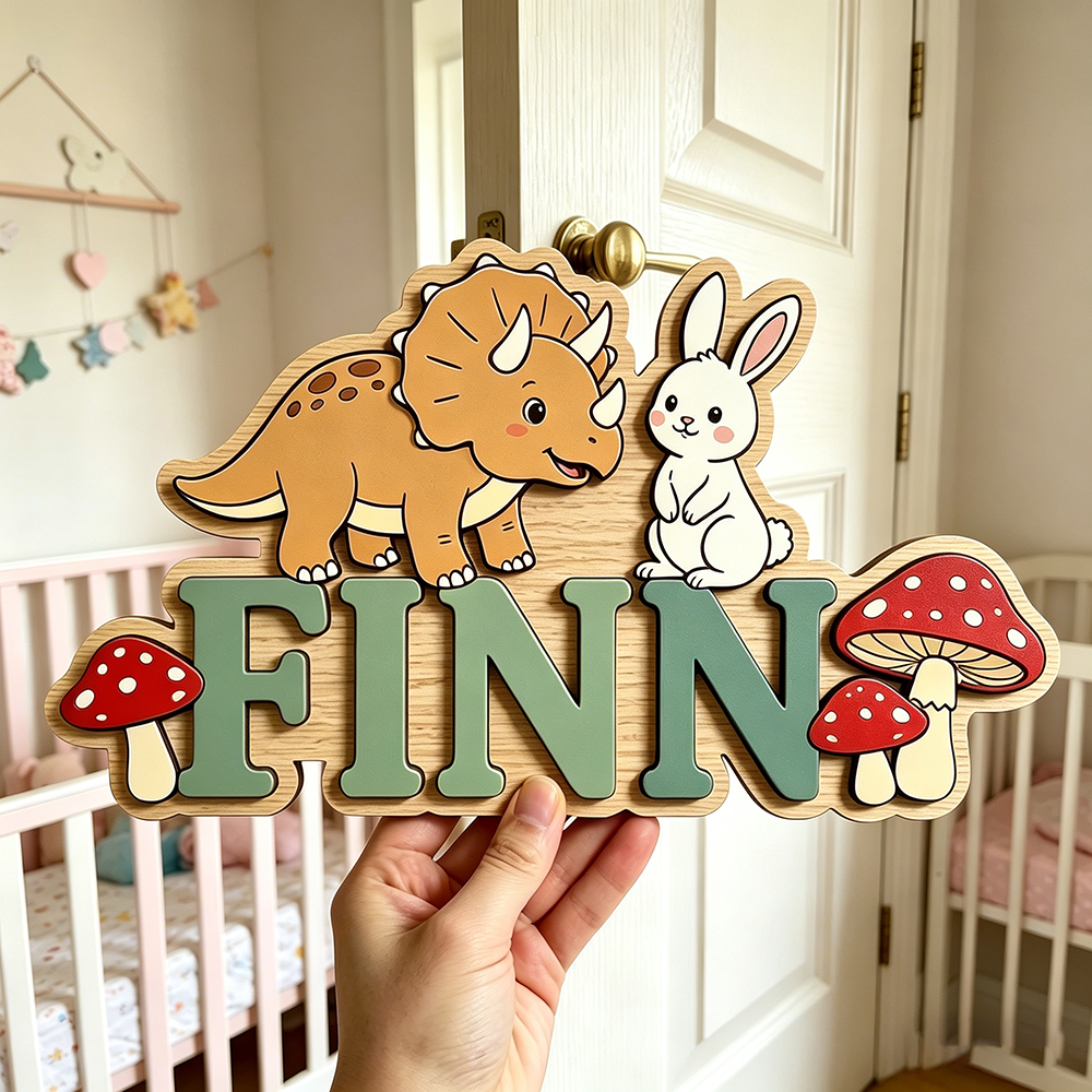 Custom Woodland Triceratops &  - Baby Nursery Neutral ulasan dan harga