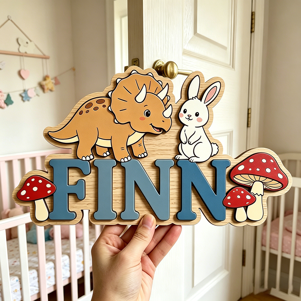 Custom Woodland Triceratops &  - Baby Nursery Neutral ulasan dan harga