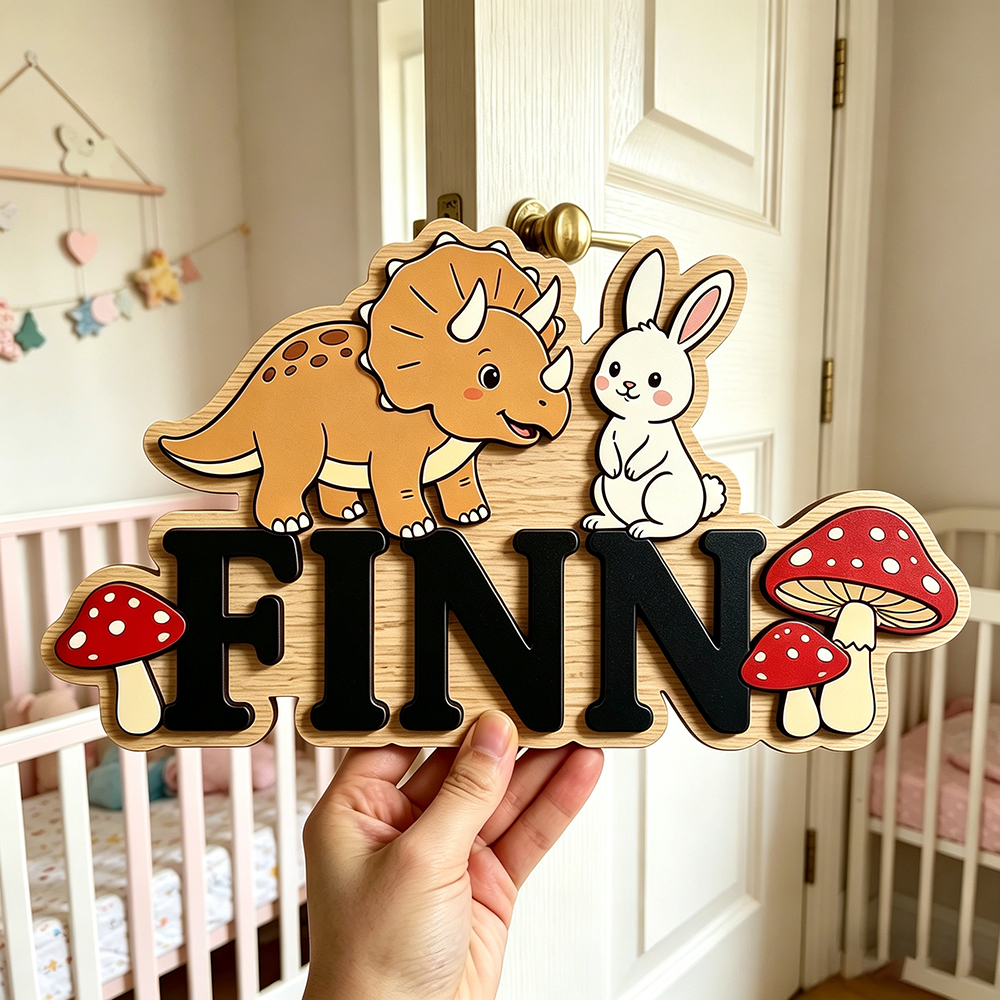 Custom Woodland Triceratops &  - Baby Nursery Neutral ulasan dan harga