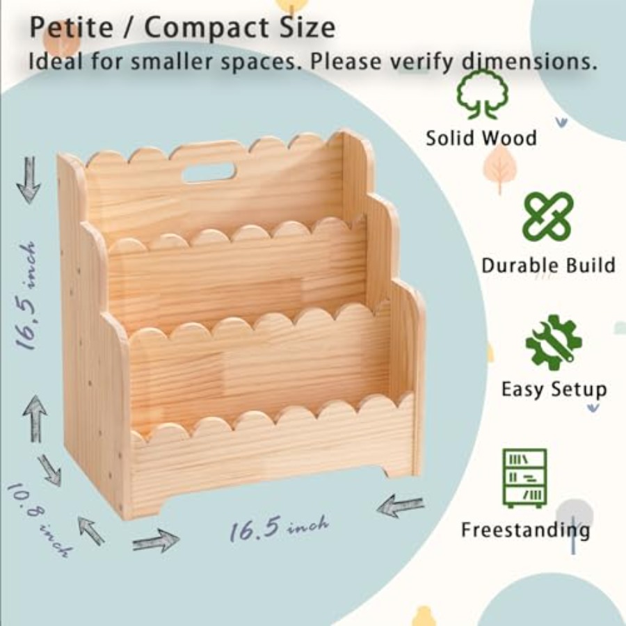 Bookshelf Storage 3-Tier Book  - Baby Nursery Bookcase ulasan dan harga