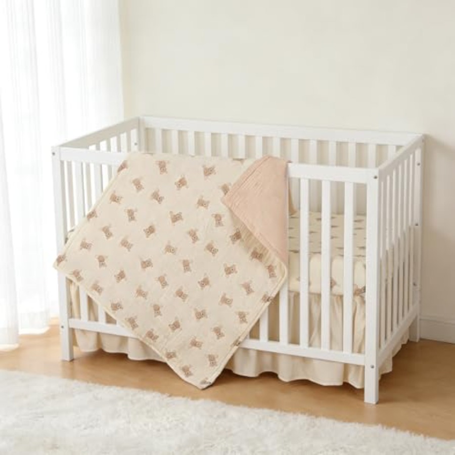 Organic Cotton Muslin Baby Cri - Baby Girl Nursery Quilt ulasan dan harga